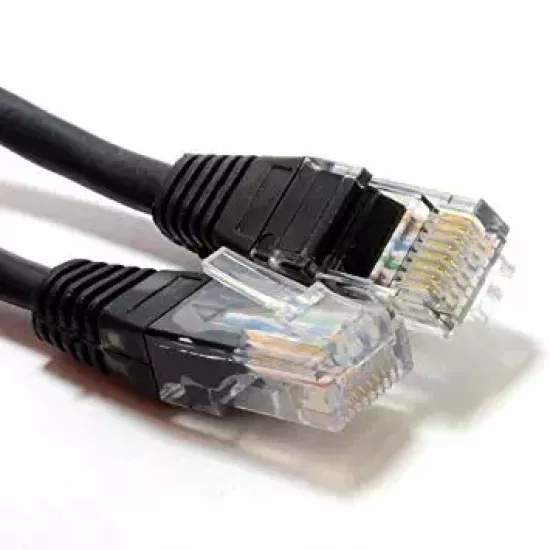 Refurbished Black Network Ethernet RJ45 Cat5E-CCA UTP Patch 26AWG Cable