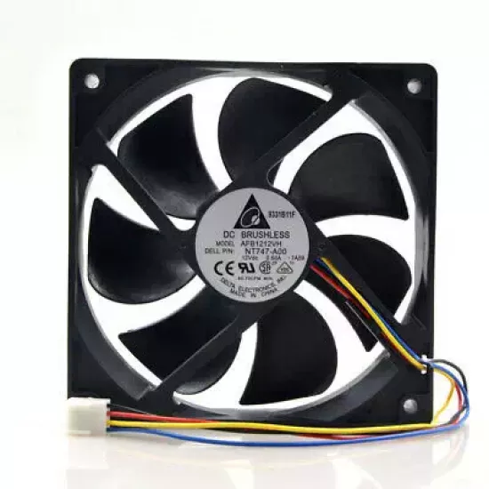 Refurbished Delta AFB1212VH 12v 0.6a 4wires cooling fan