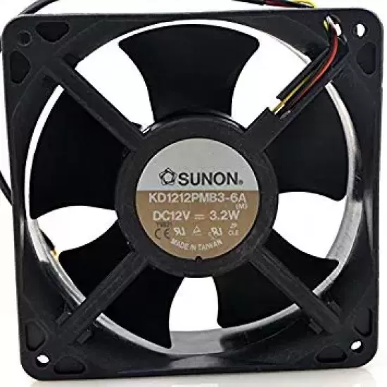 Refurbished Sunon Kd1212pmb3-6a fan 12v 3.2w 120x120x38mm