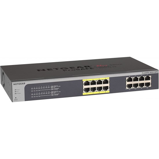 Netgear ProSafe Plus 16 Port Gigabit Ethernet Unmanaged Switche JGS516PE