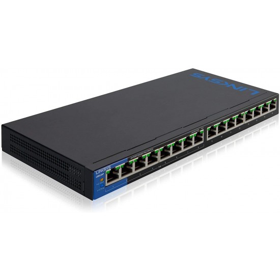 LinkSys 16-Port Business Desktop Gigabit PoE+ Switch LGS116P