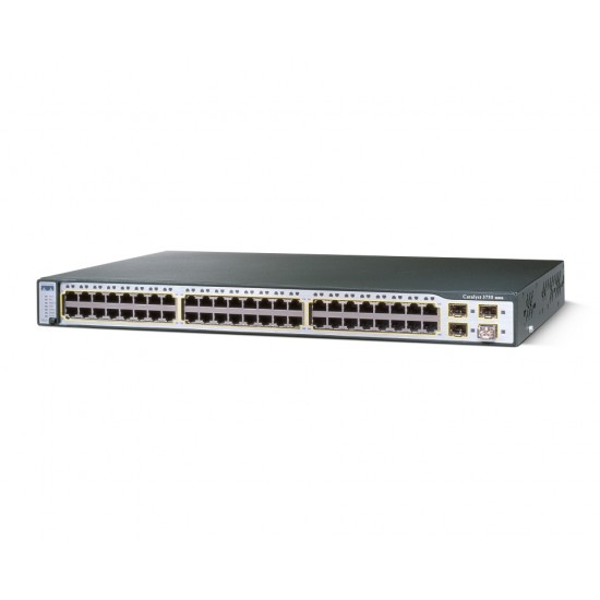 Cisco 3750 48-Port 10/100Mbps Managed Switch WS-C3750G-48TS-S V07