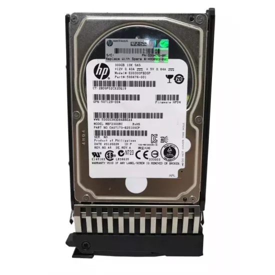Refurbished HP 300GB 10K RPM 6G DP 2.5 Inch SAS HDD 599476-001 507129-004 507284-001