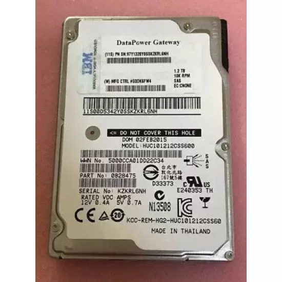 Refurbished IBM 1.2tb 10k rpm 6g 2.5 Inch SAS Hard Disk Drive 0B28475 00AD079 00AD076