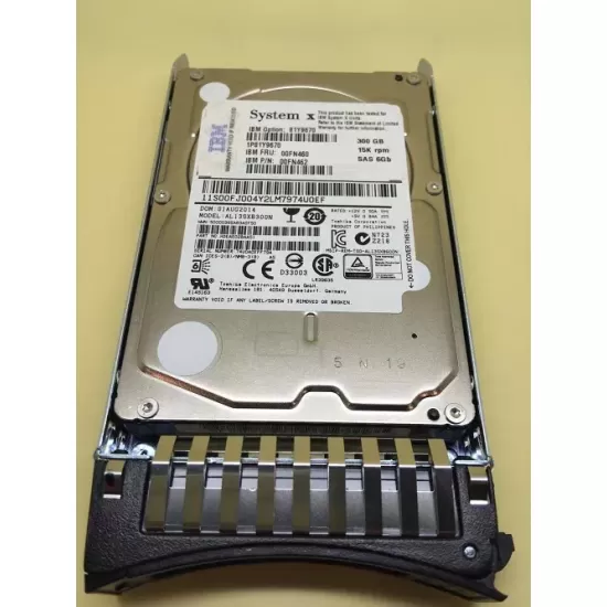 Refurbished IBM 300gb 15k rprm 6g 2.5 Inch SAS Hard Disk Drive 00FN462 00FN460