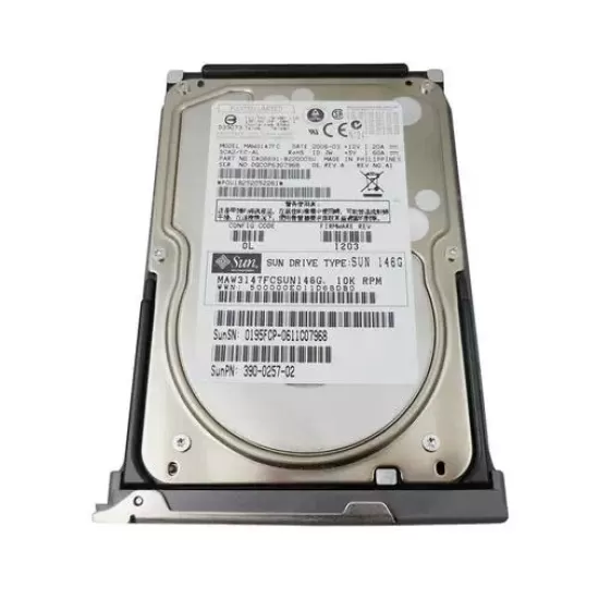 Refurbished Sun 146GB 10K RPM 2G 3.5 Inch FC HDD 390-0119-05 540-5626-01