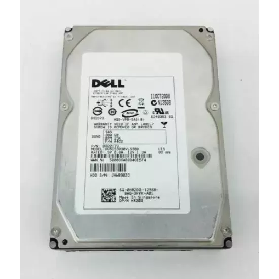 Refurbished Dell 300gb 15k rpm 6g 3.5 inch SAS Hard Disk Drive HUS156030VLS600 0B24494 0X150K