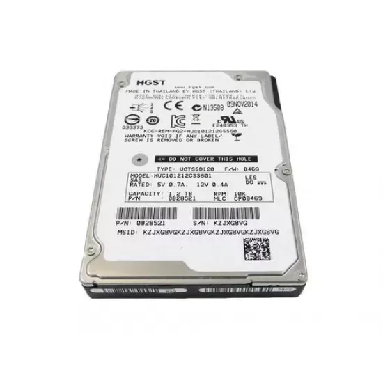 Refurbished Hitachi 1.2tb 7.2k rpm 12g 2.5 inch sas hard disk DKR5E-J1R2SS 5552789-A 0B28473