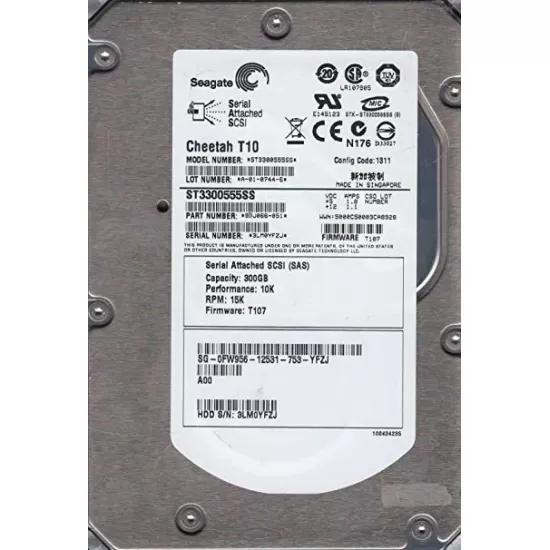 Refurbished Seagate 300GB SAS 15K 3.5 inch HDD 9DJ066-051