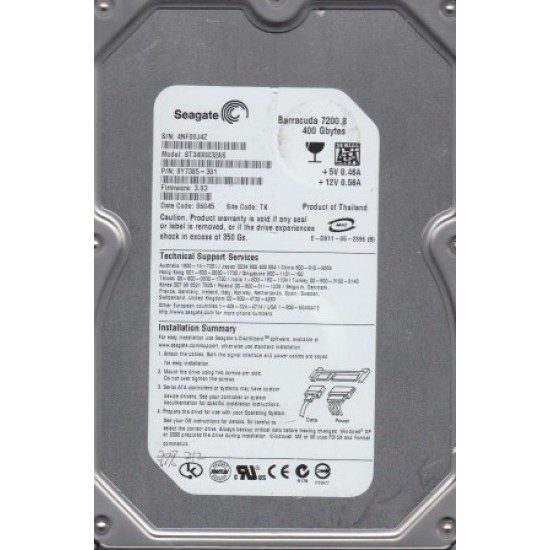 Seagate 250GB SATA 3G 3.5Inch 7.2K RPM Hard Disk 3QE0A77V